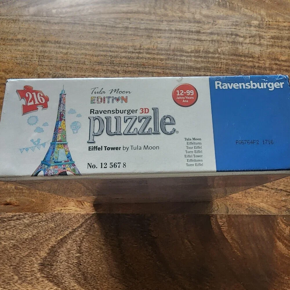 Ravensburger 3D Puzzle Tula Moon Eiffel Tower 216 Pcs Multicolor New Sealed Box